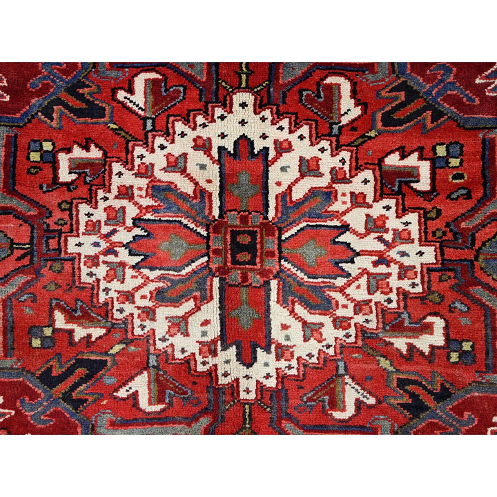 7'9" x 10'8" New Hand Knotted Red Wool Rectangle Oriental Rug - MOA10286179