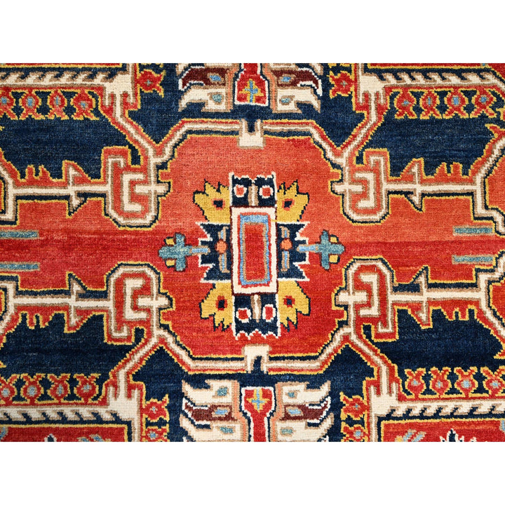 5'11" x 8'7" New Hand Knotted Red Wool Rectangle Oriental Rug - MOA10286205