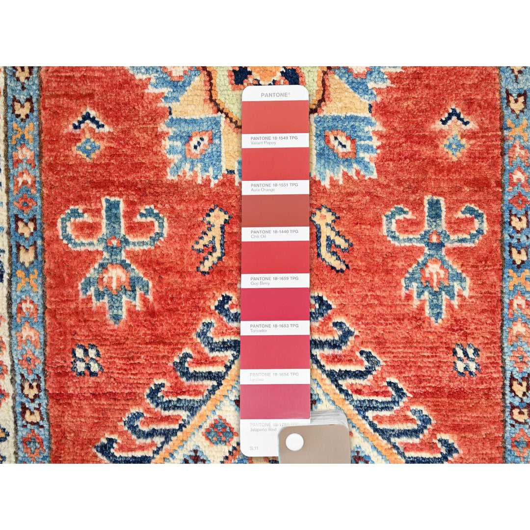 2'1" x 3'0" New Hand Knotted Red Cotton Rectangle Oriental Rug - MOA10286232