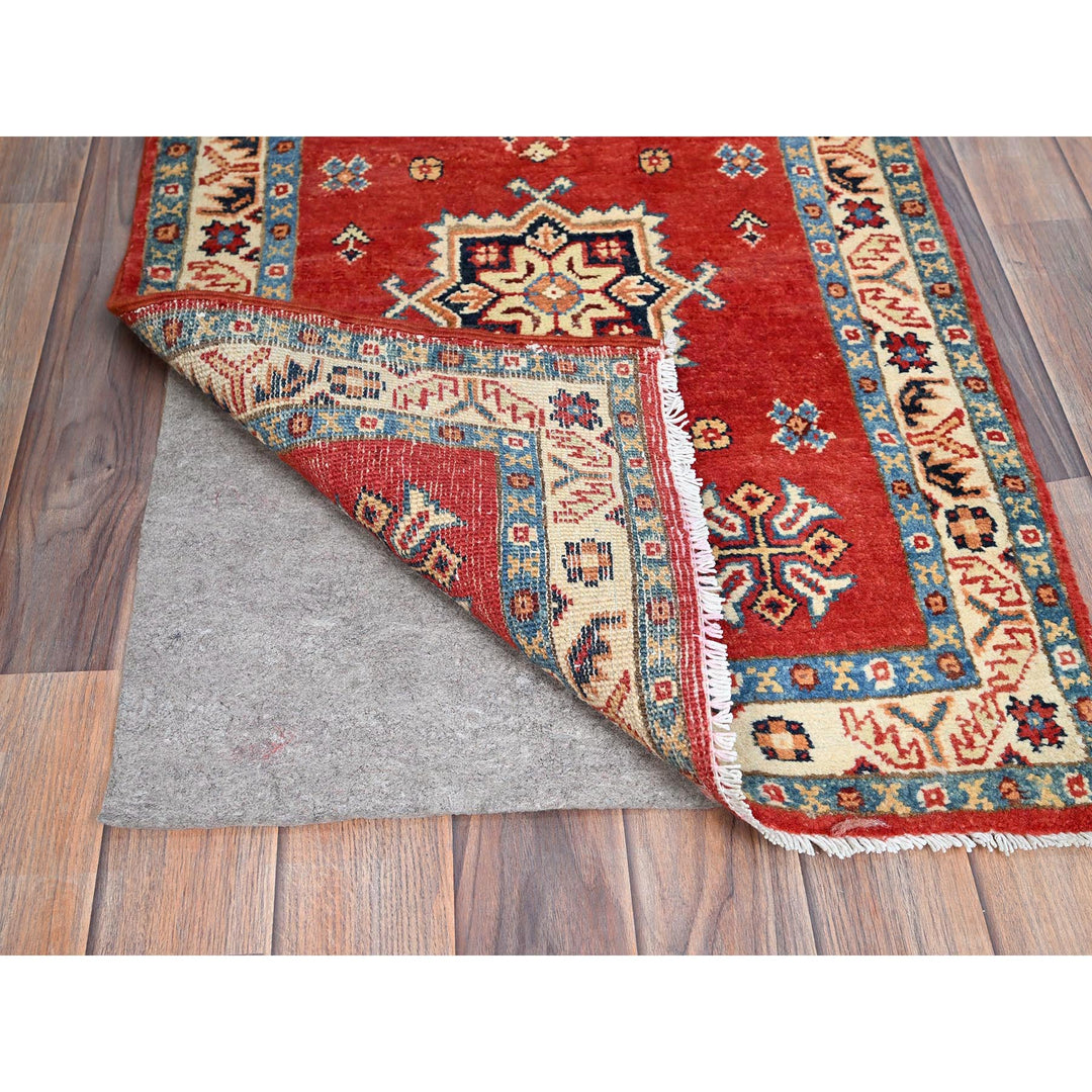 2'2" x 3'0" New Hand Knotted Red Cotton Rectangle Oriental Rug - MOA10286242