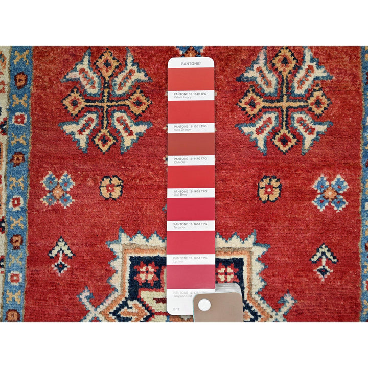 2'2" x 3'0" New Hand Knotted Red Cotton Rectangle Oriental Rug - MOA10286242