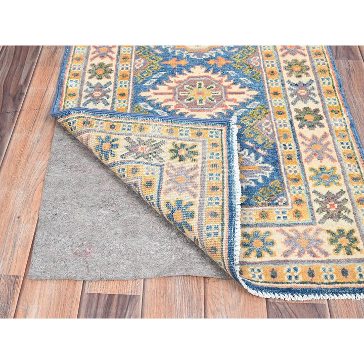 2'2" x 3'4" New Hand Knotted Blue Cotton Rectangle Oriental Rug - MOA10286302