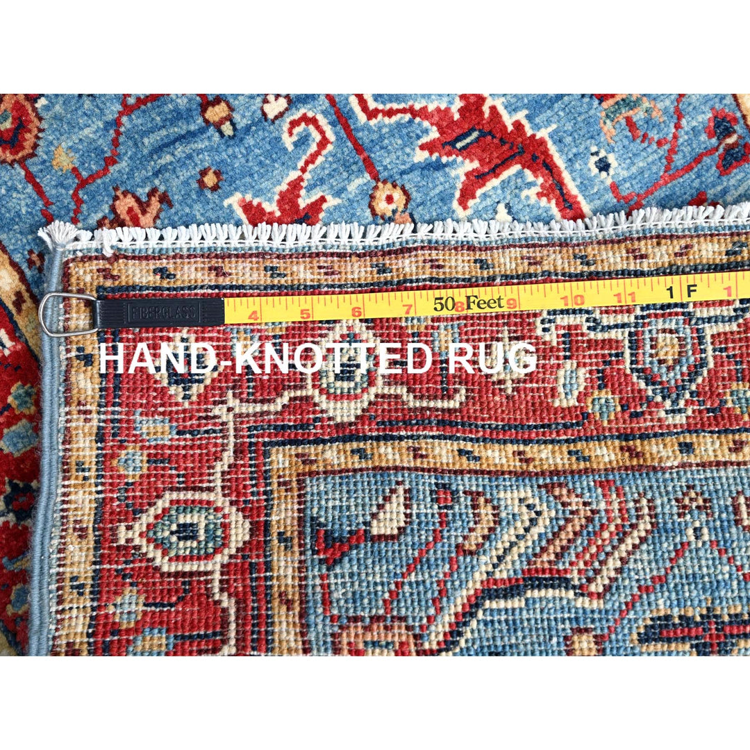 2'0" x 2'10" New Hand Knotted Blue Cotton Rectangle Oriental Rug - MOA10286362