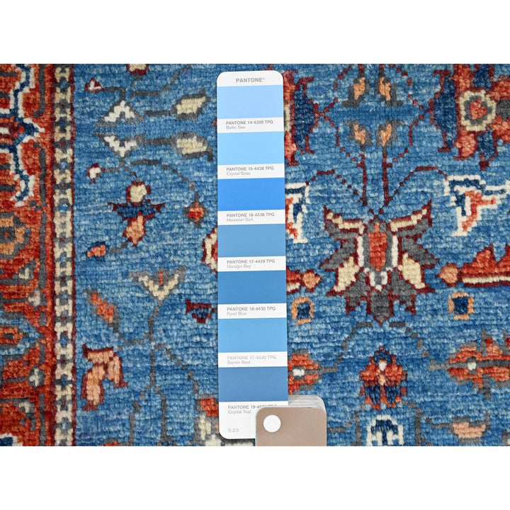 2'0" x 2'10" New Hand Knotted Blue Cotton Rectangle Oriental Rug - MOA10286371