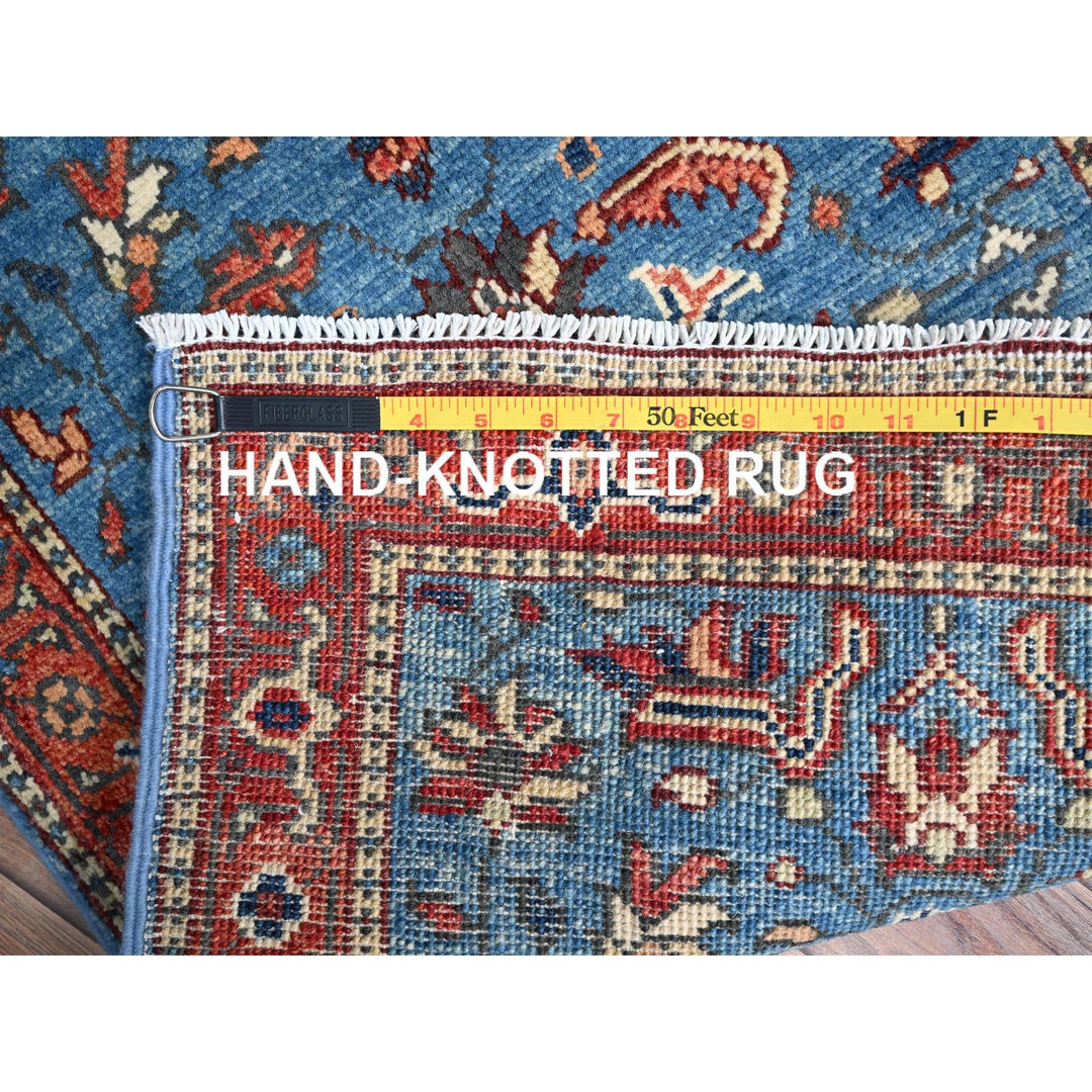 2'0" x 2'10" New Hand Knotted Blue Cotton Rectangle Oriental Rug - MOA10286371