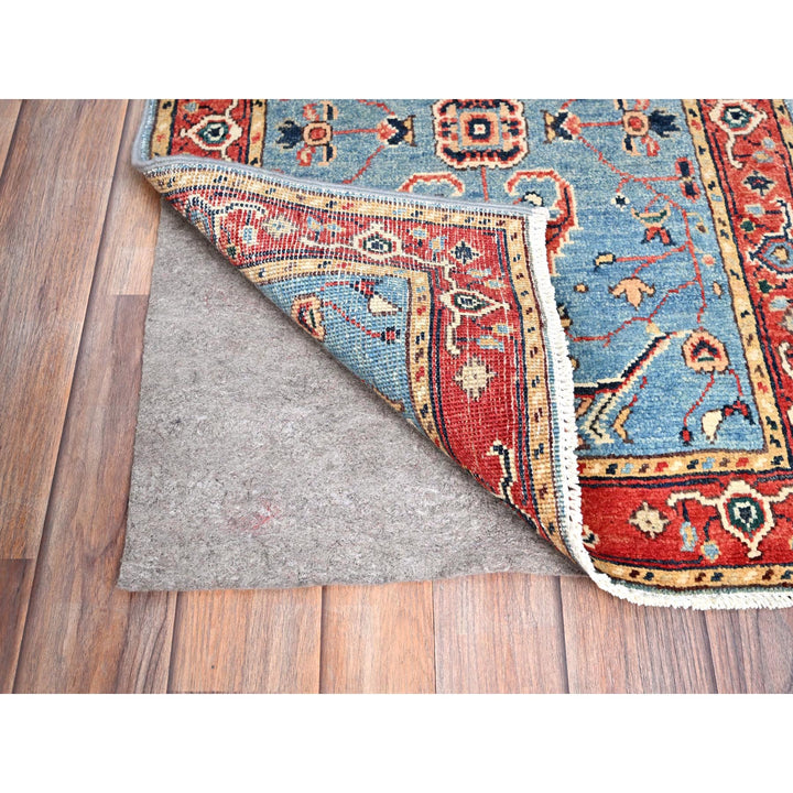 1'11" x 2'11" New Hand Knotted Blue Cotton Rectangle Oriental Rug - MOA10286376