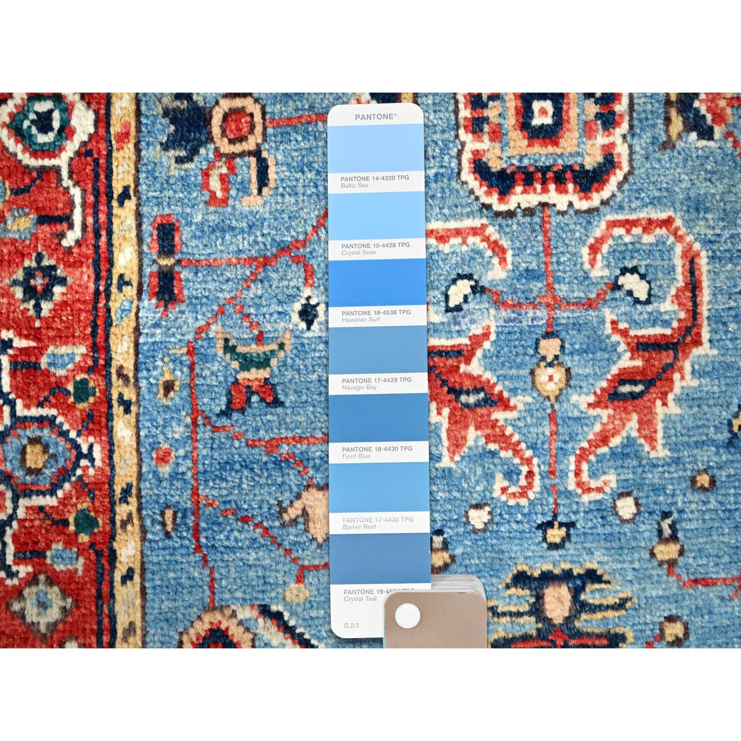 1'11" x 2'11" New Hand Knotted Blue Cotton Rectangle Oriental Rug - MOA10286376