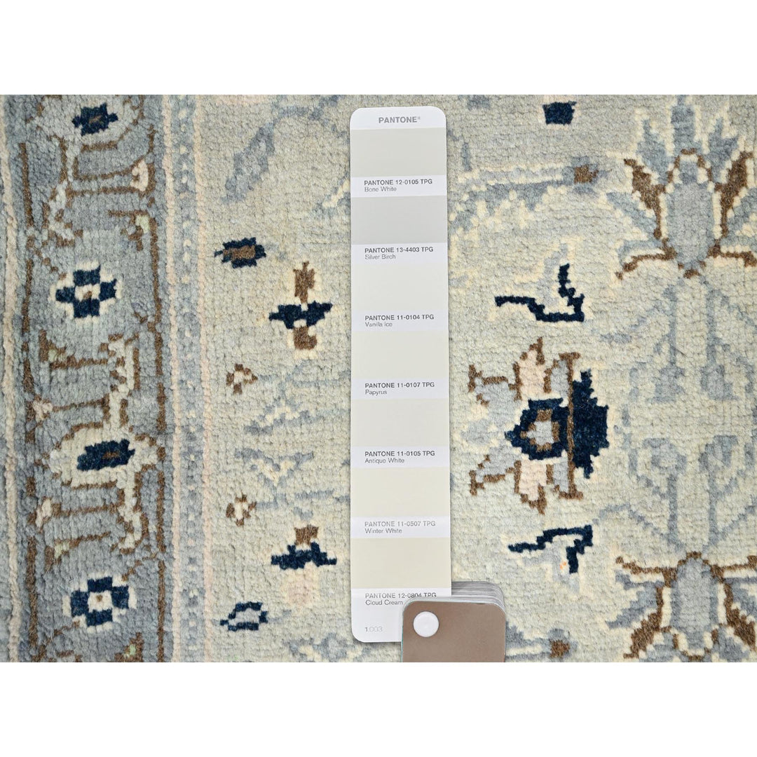 2'1" x 2'11" New Hand Knotted Ivory Cotton Rectangle Oriental Rug - MOA10286383