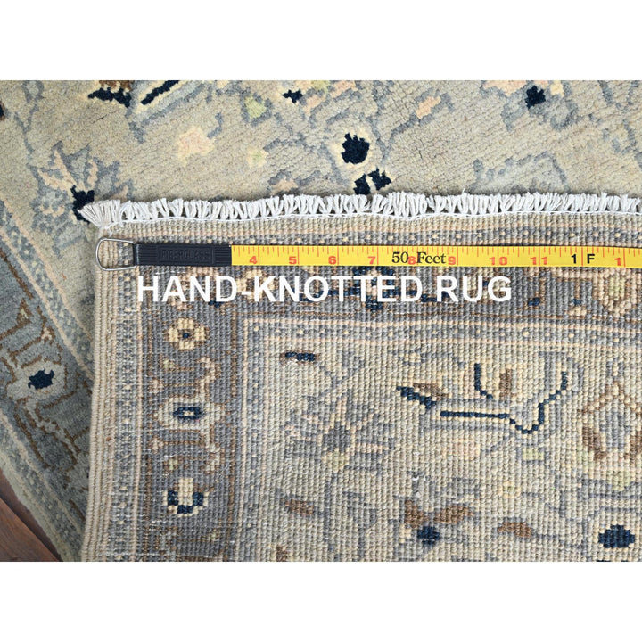 2'1" x 2'11" New Hand Knotted Ivory Cotton Rectangle Oriental Rug - MOA10286383