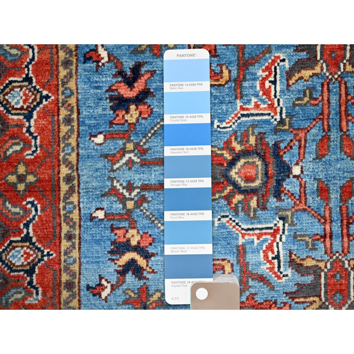 3'1" x 4'8" New Hand Knotted Blue Wool Rectangle Oriental Rug - MOA10286388