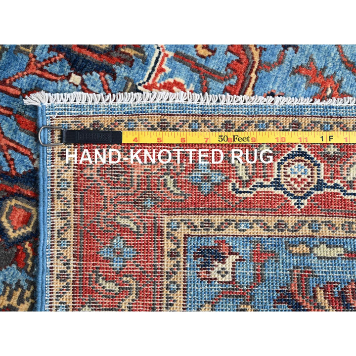 3'1" x 4'8" New Hand Knotted Blue Wool Rectangle Oriental Rug - MOA10286388