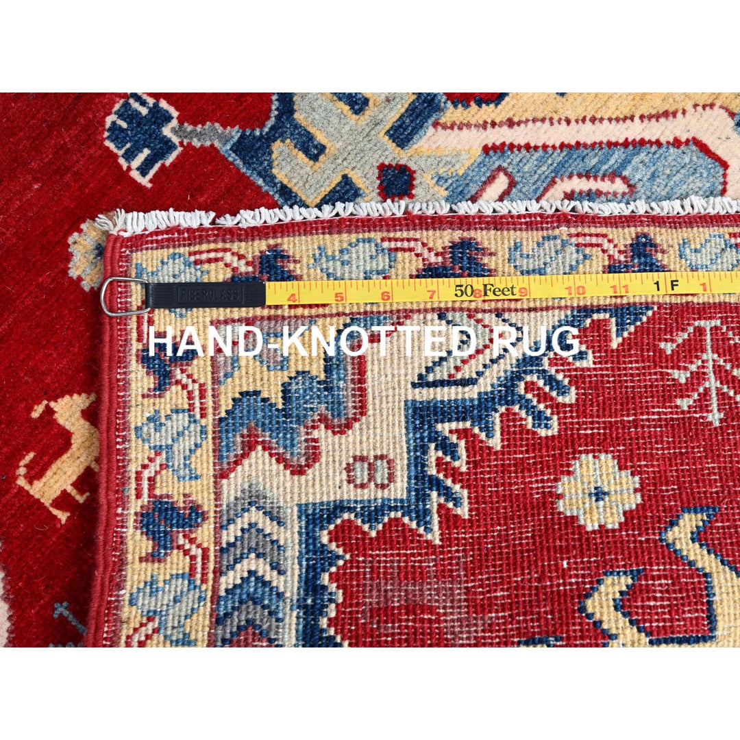 2'9" x 11'3" New Hand Knotted Red Wool Runner Oriental Rug - MOA10286442