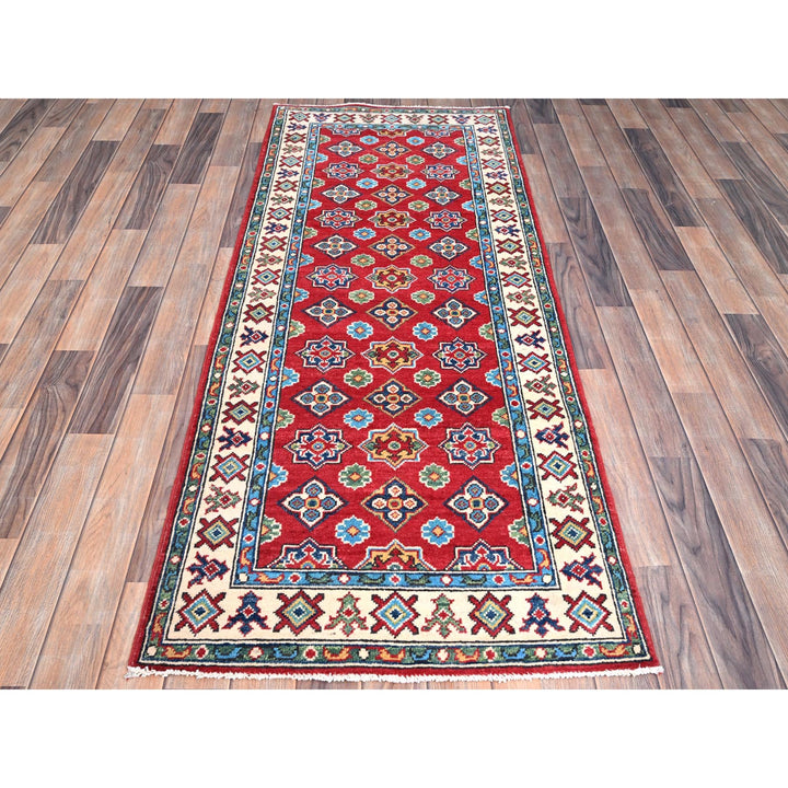 2'7" x 6'7" New Hand Knotted Red Wool Runner Oriental Rug - MOA10286443