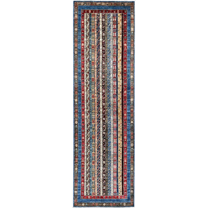 2'10" x 9'9" New Hand Knotted Ivory Wool Runner Oriental Rug - MOA10286486