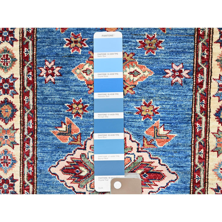 2'11" x 19'8" New Hand Knotted Blue Wool Runner Oriental Rug - MOA10286489