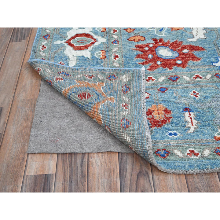 9'4" x 12'6" New Hand Knotted Blue Wool Rectangle Oriental Rug - MOA10286505