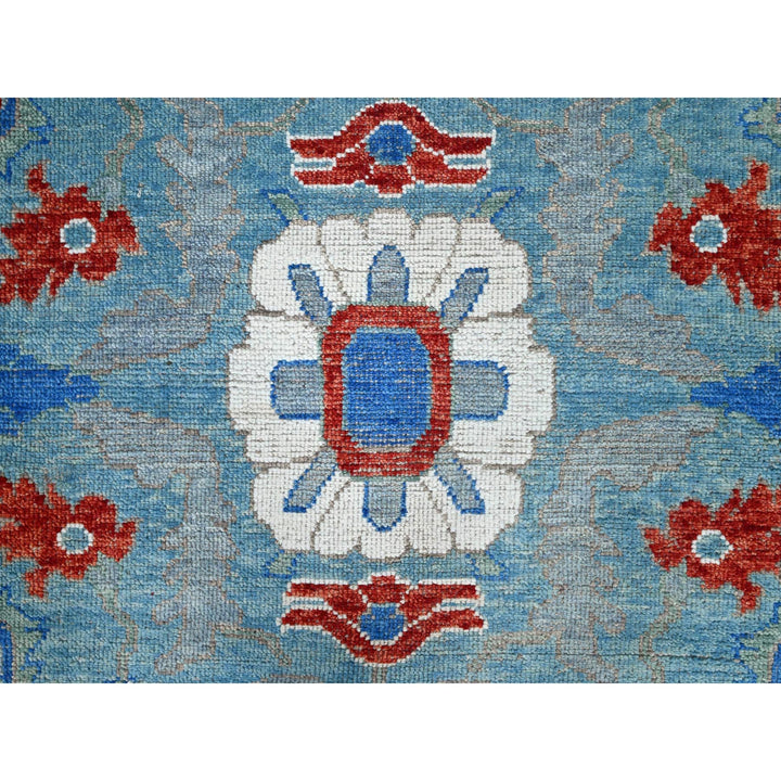 9'4" x 12'6" New Hand Knotted Blue Wool Rectangle Oriental Rug - MOA10286505