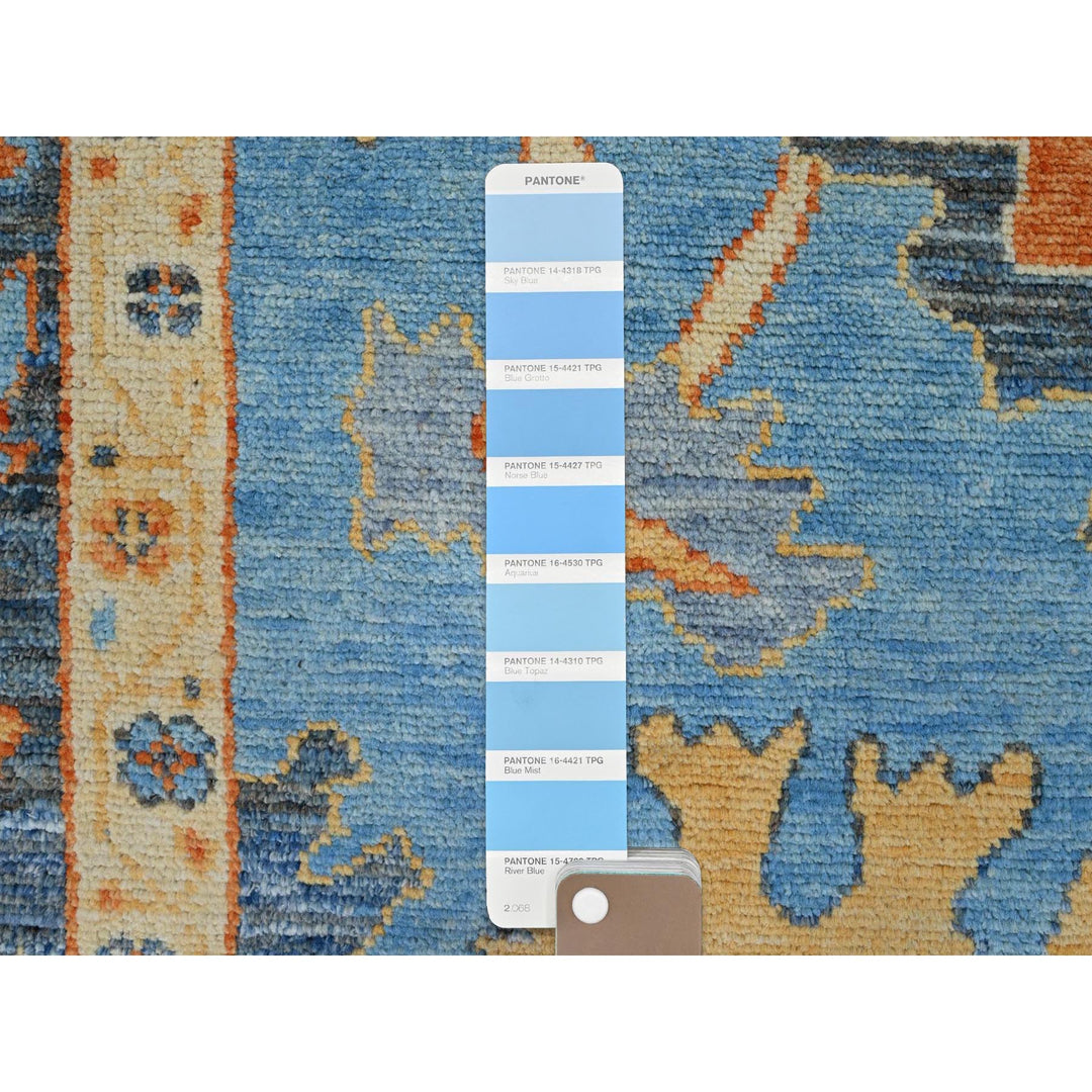 9'4" x 12'4" New Hand Knotted Blue Wool Rectangle Oriental Rug - MOA10286506