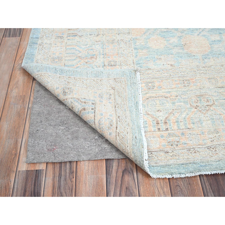 9'11" x 13'6" New Hand Knotted Blue Cotton Rectangle Oriental Rug - MOA10286517