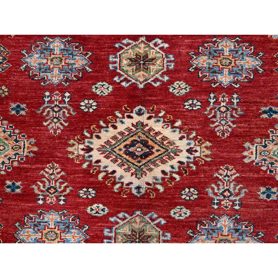 6'0" x 8'8" New Hand Knotted Red Wool Rectangle Oriental Rug - MOA10286560