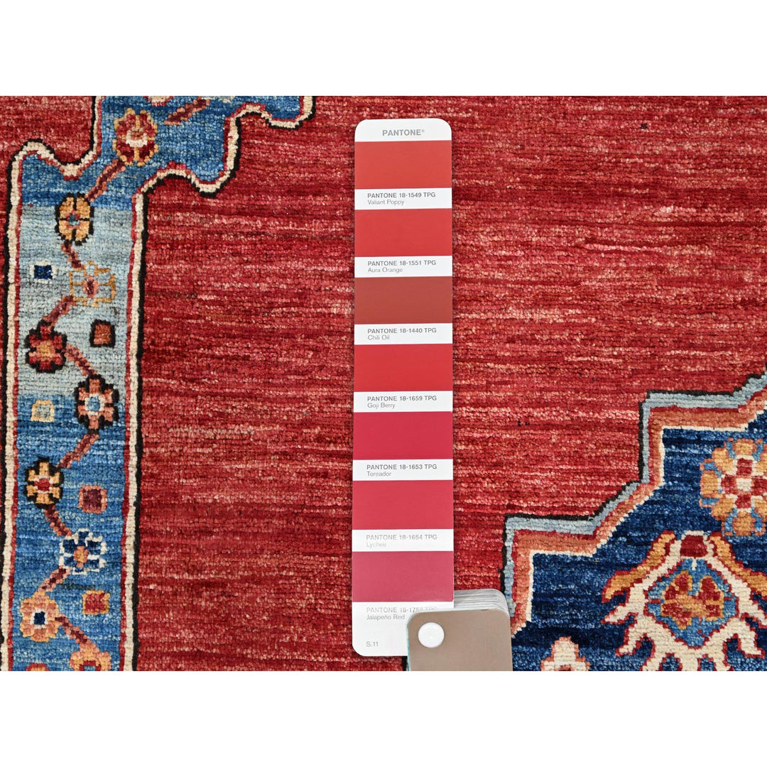 10'0" x 14'4" New Hand Knotted Red Wool Rectangle Oriental Rug - MOA10286583