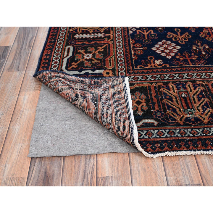 8'1" x 11'3" Vintage Hand Knotted Red Wool Rectangle Oriental Rug - MOA10286615