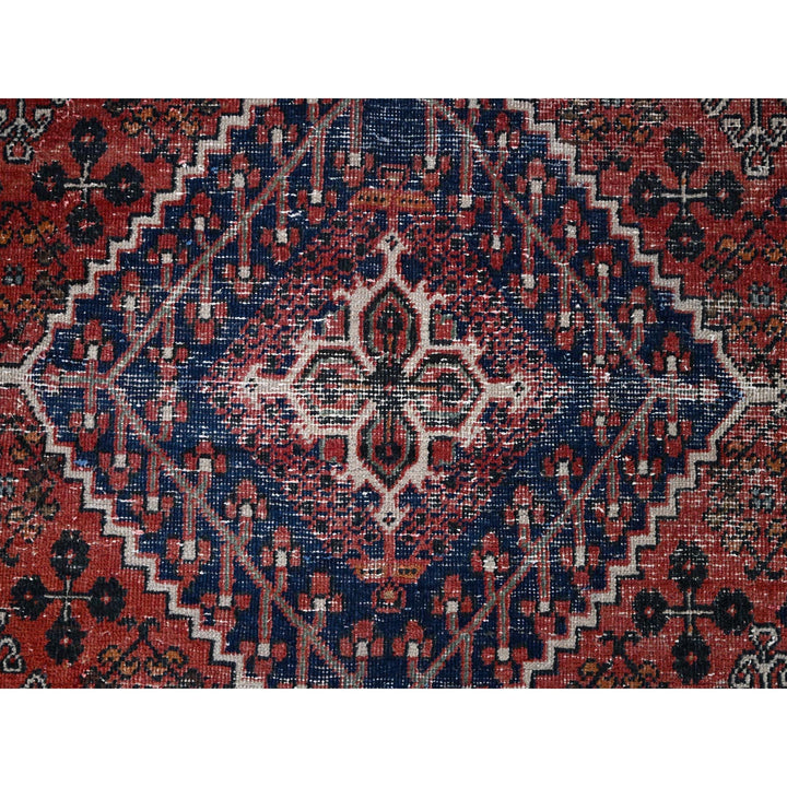 6'9" x 10'0" New Hand Knotted Red Wool Square Oriental Rug - MOA10286622