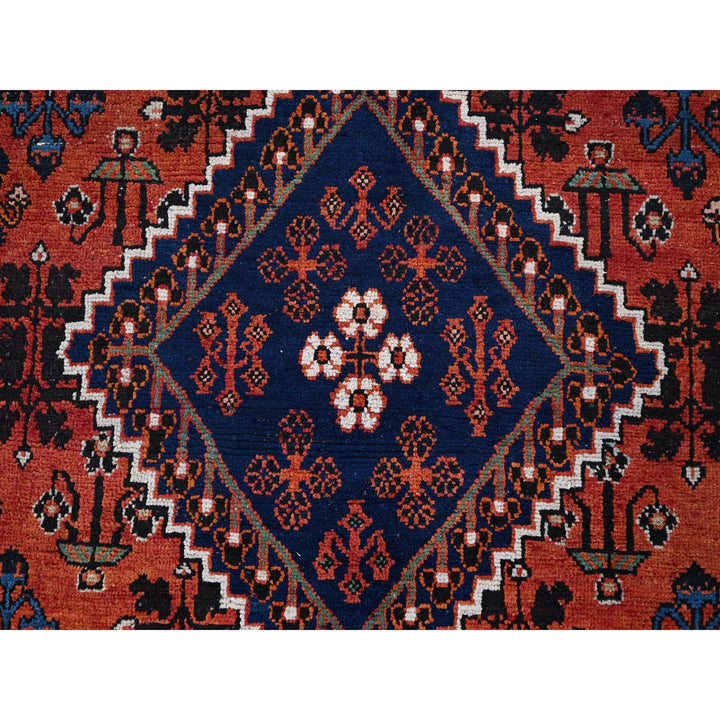 7'2" x 10'1" New Hand Knotted Red Wool Rectangle Oriental Rug - MOA10286623