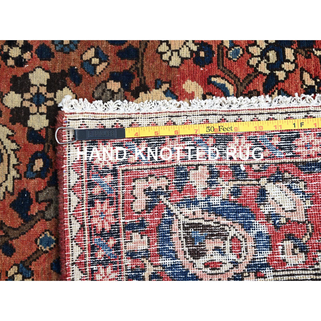 5'3" x 8'6" New Hand Knotted Red Wool Rectangle Oriental Rug - MOA10286624