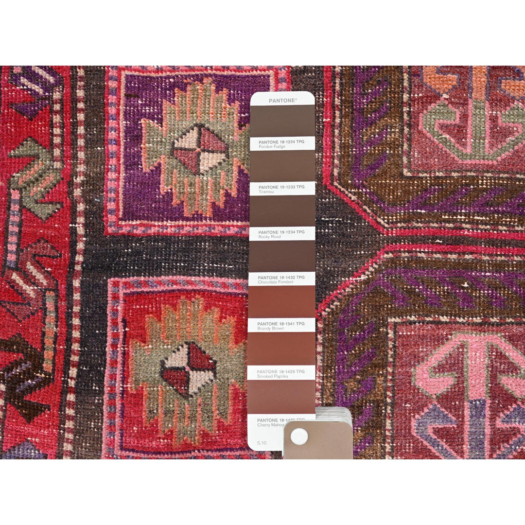 3'2" x 9'6" New Hand Knotted Multicolored Wool Runner Oriental Rug - MOA10286625