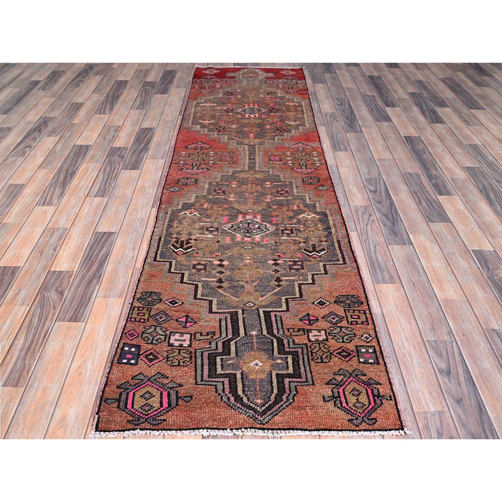 2'5" x 9'3" New Hand Knotted Multicolored Cotton Runner Oriental Rug - MOA10286627