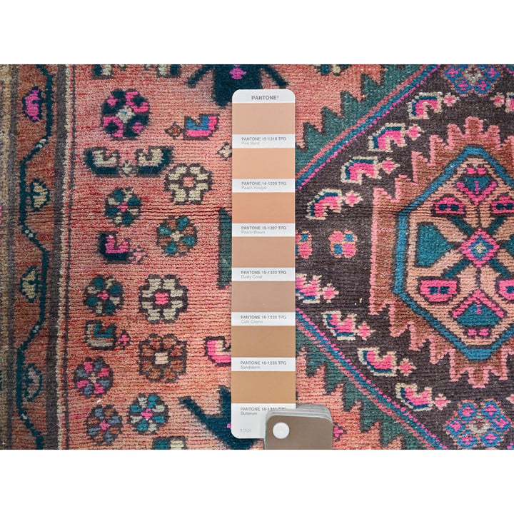 3'2" x 9'3" New Hand Knotted Multicolored Wool Runner Oriental Rug - MOA10286630