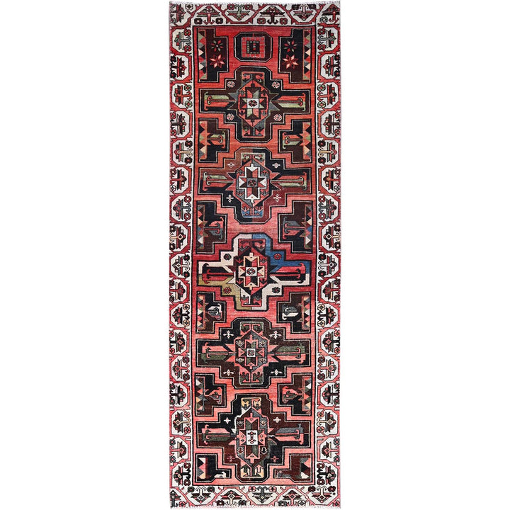 3'0" x 8'10" New Hand Knotted Red Cotton Runner Oriental Rug - MOA10286641