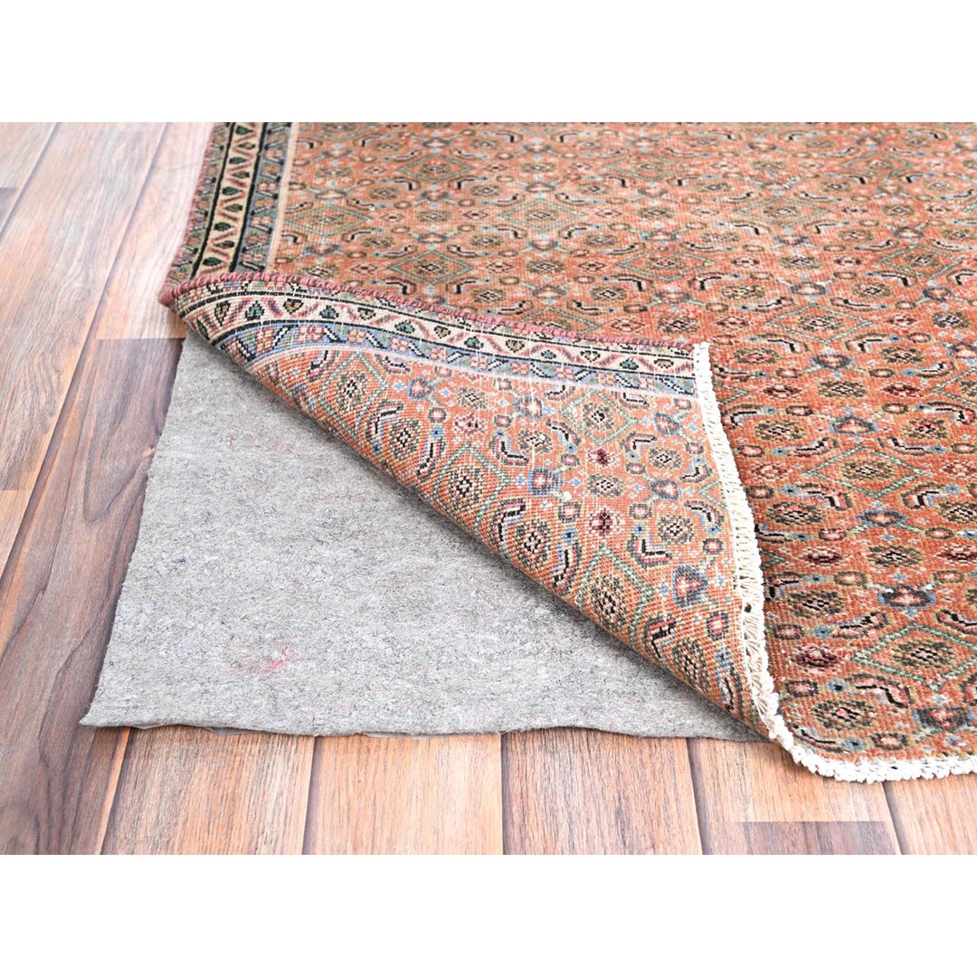 2'5" x 3'8" Vintage Hand Knotted Brown Wool Rectangle Oriental Rug - MOA10286683
