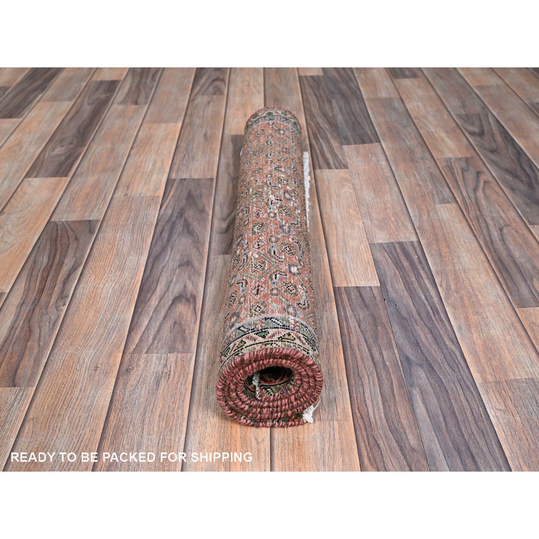 2'5" x 3'8" Vintage Hand Knotted Brown Wool Rectangle Oriental Rug - MOA10286683