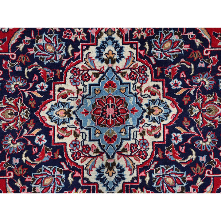 9'6" x 13'5" Vintage Hand Knotted Red Wool Rectangle Oriental Rug - MOA10286702