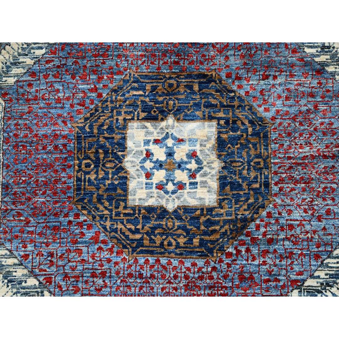 10'1" x 13'5" New Hand Knotted Blue Wool Rectangle Oriental Rug - MOA10286733