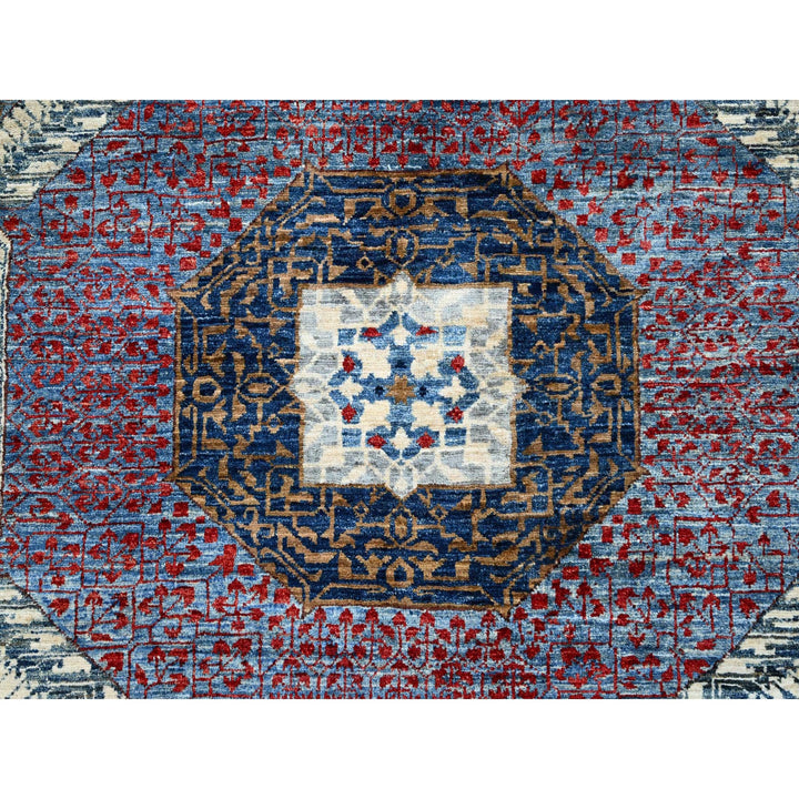 10'1" x 13'5" New Hand Knotted Blue Wool Rectangle Oriental Rug - MOA10286733