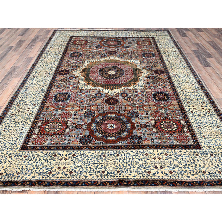 6'1" x 9'3" New Hand Knotted Grey Wool Rectangle Oriental Rug - MOA10286742