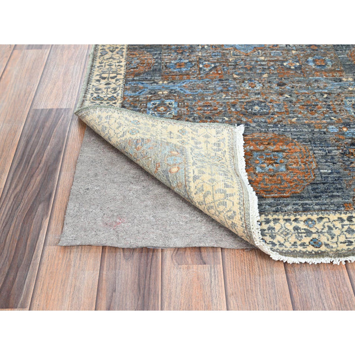 2'8" x 5'8" New Hand Knotted Grey Cotton Runner Oriental Rug - MOA10286755