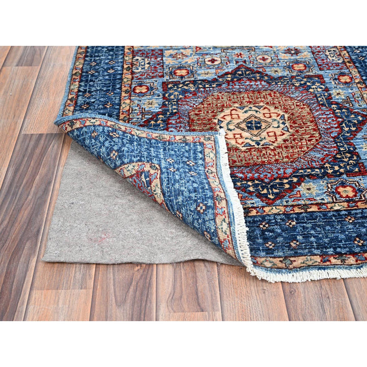 2'8" x 15'4" New Hand Knotted Blue Cotton Runner Oriental Rug - MOA10286759