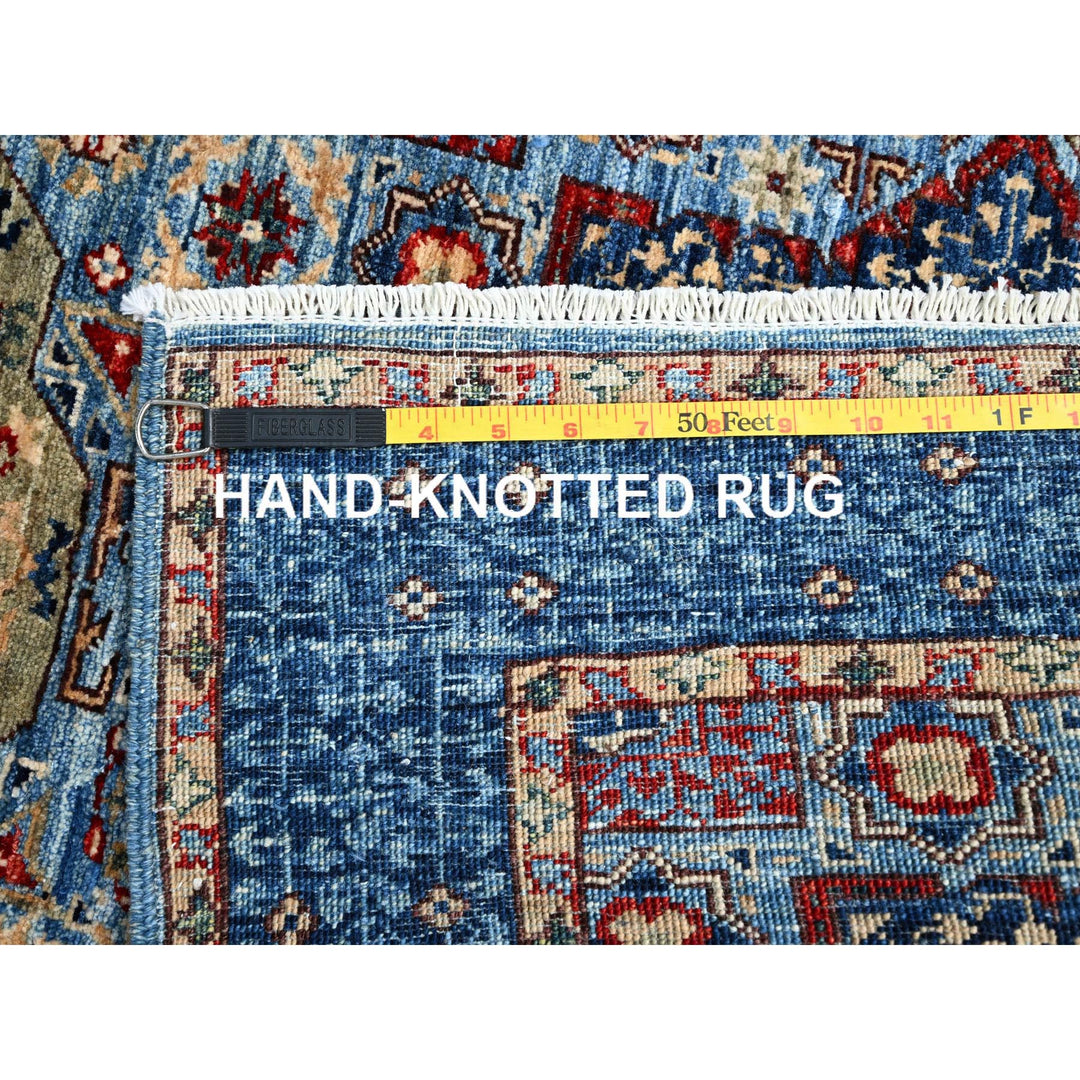 2'8" x 15'4" New Hand Knotted Blue Cotton Runner Oriental Rug - MOA10286759