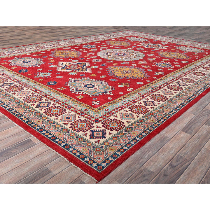 10'0" x 14'2" New Hand Knotted Red Wool Rectangle Oriental Rug - MOA10286781