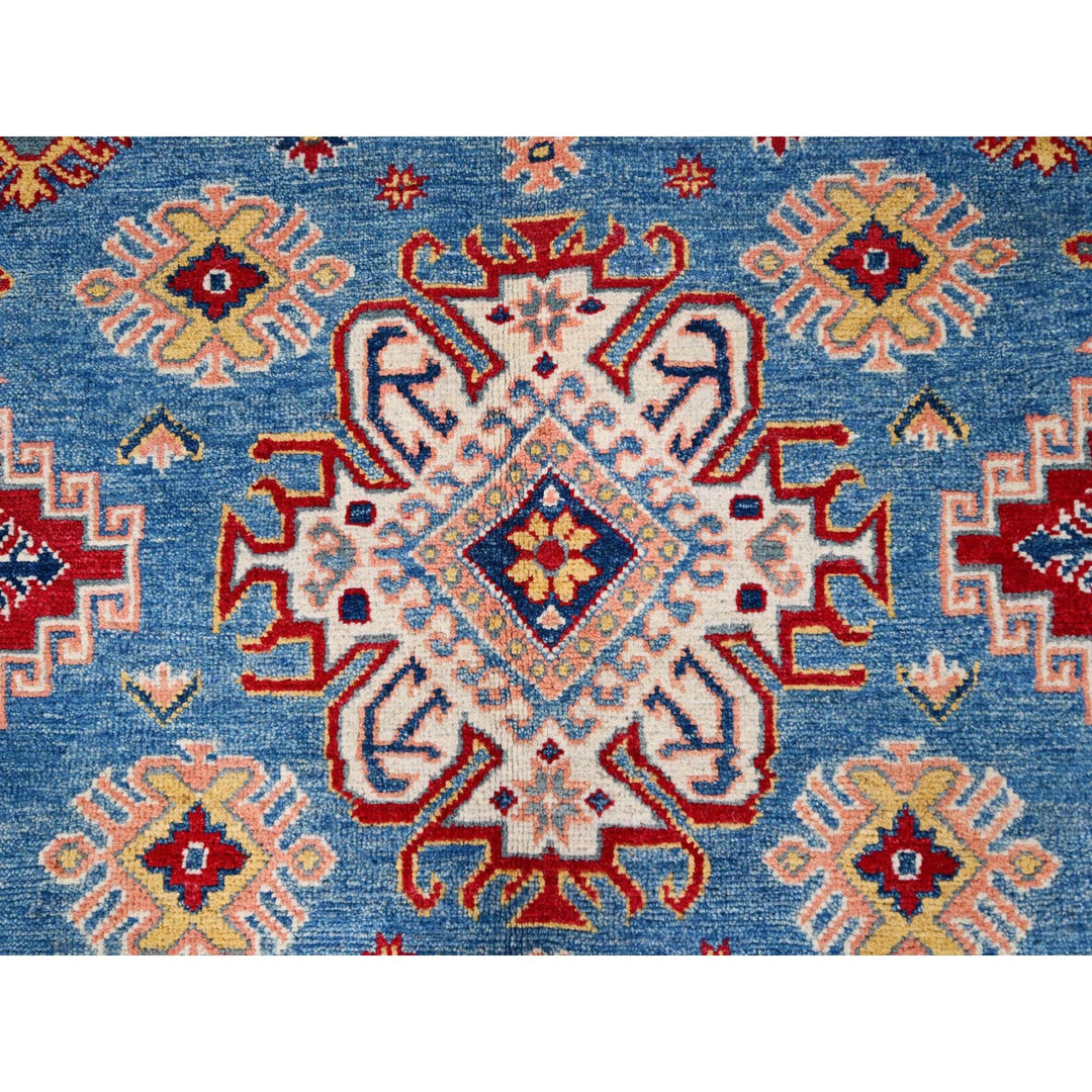 5'10" x 9'2" New Hand Knotted Blue Wool Rectangle Oriental Rug - MOA10286786