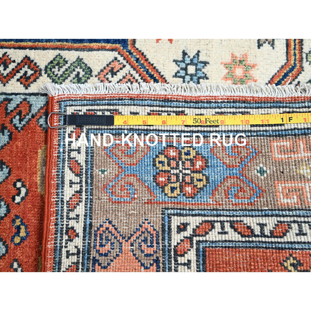 5'1" x 6'6" New Hand Knotted Red Wool Rectangle Oriental Rug - MOA10286820