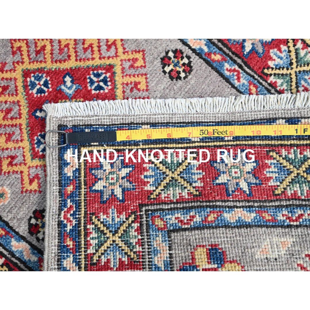 2'0" x 6'3" New Hand Knotted Grey Wool Runner Oriental Rug - MOA10286823