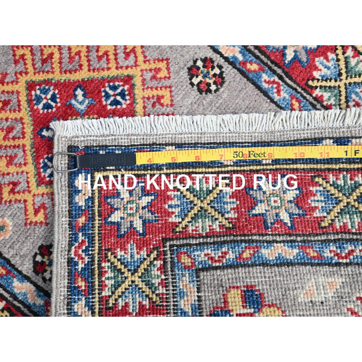 2'0" x 6'3" New Hand Knotted Grey Wool Runner Oriental Rug - MOA10286823