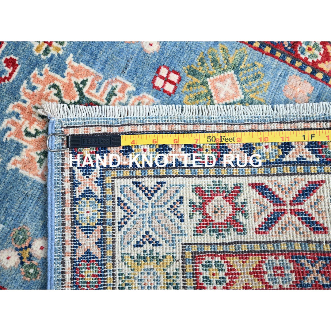 2'9" x 6'6" New Hand Knotted Blue Wool Runner Oriental Rug - MOA10286840