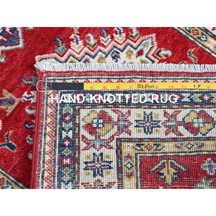 2'8" x 6'8" New Hand Knotted Red Cotton Runner Oriental Rug - MOA10286848