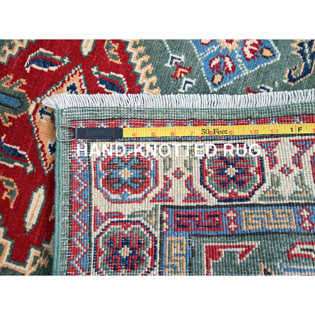 3'3" x 4'8" New Hand Knotted Green Wool Rectangle Oriental Rug - MOA10286882